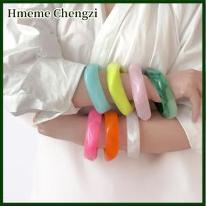 Hmeme Fashionable Punk Summer Beach Pattern Acrylic Bracelet For Womens Daily Wear And Parties Bangles For Women