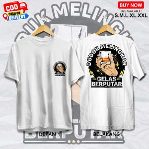 kaos distro kaos kata-kata DUDUK MELINGKAR GELAS BERPUTAR kaos keren kaos santai tshirt atasan pria