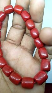 Gelang Coral merah model tabung