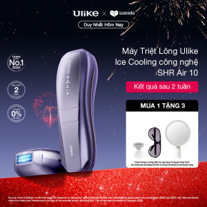 Máy triệt lông Ulike Air 10 công nghệ làm mát Ice Cooling IPL Sapphire Tím siêu xung SHR