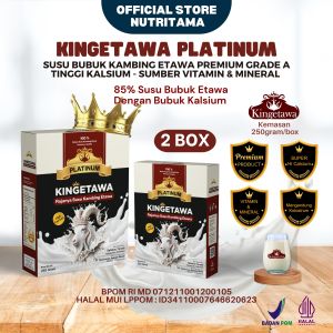 Kingetawa Susu Etawa Dengan High Calcium Tinggi Untuk Kesehatan Pernafasan Batuk Paru2 & Rematik Kemasan 250gram Paket 2 Box