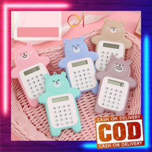 AI-C325 Bear Calculator Travel Mini Portable Desain Kartun Beruang / Kalkulator Mini Motif Beruang 8