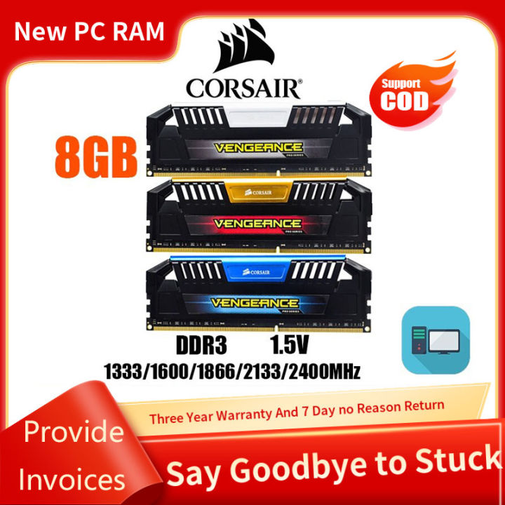 Corsair Vengeance DDR3 8GB 1600MHz Desktop RAM – DIMM 240-Pin – Lifetime Warranty