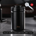 BINCOO Coffee Sealed Jar Press Vacuum to Preserve Fresh Canisters Coffee Storage Tank 304 Stainless Steel Light-proof Storage Tank 400ML/800ML/1200ML. 