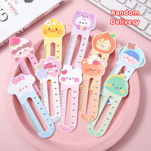 50 Sheets/Set Bookmark Animal Book Marker Ruler Portable Small Bookmark with Scale for Student Gift