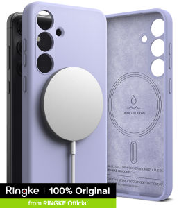 Ringke Silicone Magnetic Compatible with Galaxy S24 Case Lightweight Soft Silicone Cover