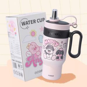Ly giữ nhiệt STARXCUP cao cấp inox 304 dung tích 850ml Có nắp đậy chống tràn kèm ống hút Giữ nhiệt 12H BH 12 Tháng