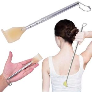 5PCS (17-43cm)Stainless Steel Telescopic Back Scratcher Extendable Back Itching Self Massager