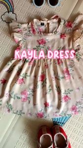Dress KAYLA CREAM - dress anak perempuan/dress bayi perempuan usia 0-4 tahun