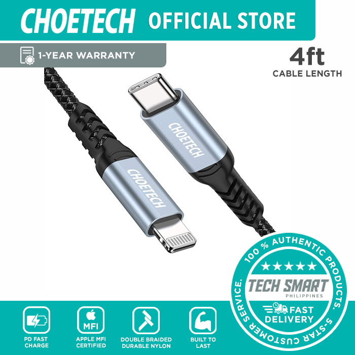 CHOETECH USB C to Lightning Cable (4ft/6ft) Apple MFi Certified