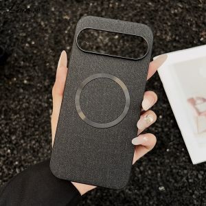 Luxury Fabric Cloth for Magsafe Case for Google Pixel 10 9 8 7 6 11 Pro XL 8A 7A Magnetic Slim Shockproof Cover for Pixel10 9Pro