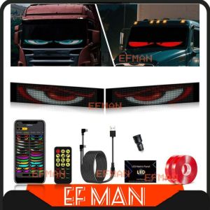 4X4 CAR LORRY 12V-24V DEVIL EYES LED DISPLAY LIGHT REMOTE PHONE APPS DIGITAL PIXEL PANEL TEXT RGB SOFT SCREEN BOARD MATA