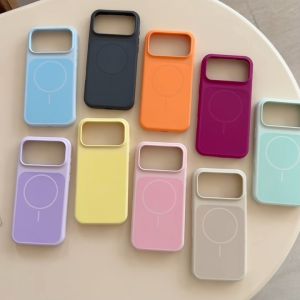 Liquid Silicone Two-Color Magnetic Suction Instantly Transform for iPhone 11 12 13 14 15 16 17 pro max