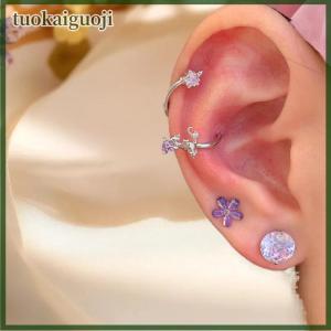 tuokaiguoji Simple Punk Stainless Steel Ear Bone Ear Cuff Clip On Earrings For Women Jewelry No Pierced Star Earcuff Ear Wrap Clips