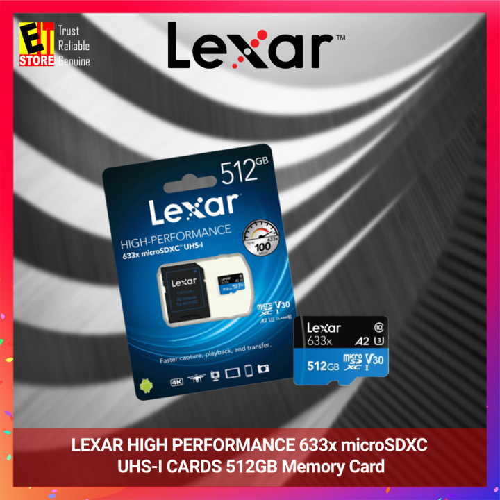 LEXAR HIGH PERFORMANCE 633x MicroSDHC / MicroSDXC UHS-I CARDS Memory ...