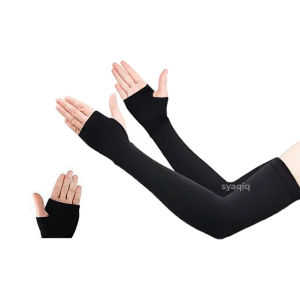Sepasang Manset Tangan Arm Sleeve Hand Sock Bahan Halus Adem