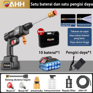 AHH Air Jet Cleaner Termasuk 2Pcs Baterai Pembersih Motor Tekanan Tinggi Pembersihan Tanpa Kabel Untuk mobil kecil Cordless Multifungsi Cuci Mobil Tanpa KabelAlat - 6000rpm