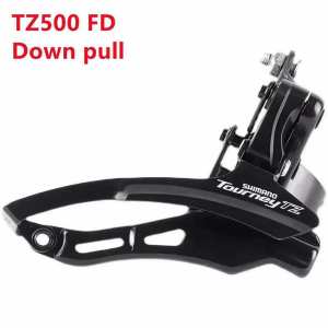 Bike Front Derailleur FD-TZ500 Up/Down Pull 31.8mm 3x6/7 Speed Top/Down Pull To 42T/48T Crankset