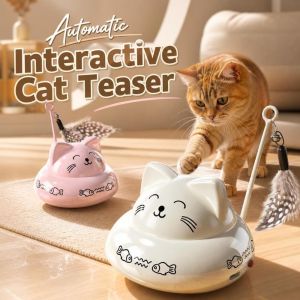 MYTHIS Rechargeable Automatic Cat Toy Universal Wheels Lights Music Electric Cat Teaser Funny Durable Interactive Cat Toy Indoor