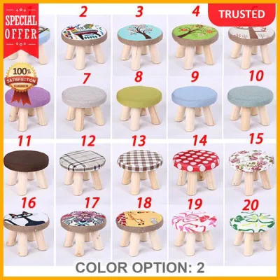 Modern Wooden Stool Ottoman Square Sofa Stool Footstool Seat Chair With 4 Solid Wood Leg Stand