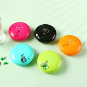 Mini Small Portable Travel Pill Box Round Cases Container Organizer Storage Tablets 7 Days 7 Grids Vitamin Pills Medicine