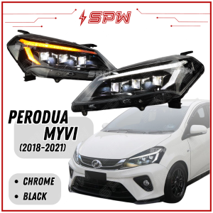 Perodua Myvi (2018 to 2021) G3 Head Lamp Head Light (Lexus Design) Headlamp Headllight DRL LED Light Bar Daylight Signal