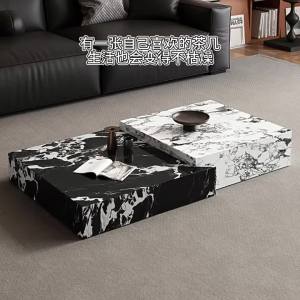Rock Slab Light Luxury Coffee Table Decoration Aesthetic Unique Italian Side Table Modern Living Room Mesas Bajas Home Furniture