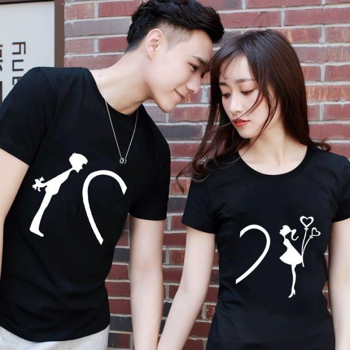 Couple Korean version of short-sleeved couple shirt student 1pcs