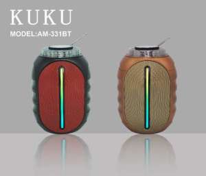 HUAYU KUKU AM-331BT Bluetooth FM/AM/SW Transistor Radio Portable Rechargeable USB Speaker Player