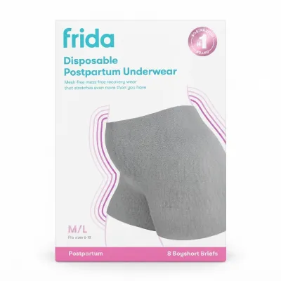 Frida Mom Disposable Postpartum Underwear M/L 8 Boyshort Briefs