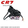 LAMPU TEMBAK LED FOGLAMP CR7 SQL 3 MATA 30W HIGH LOW LASER GUN PUTIH KUNING. 