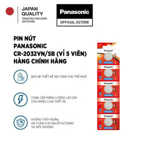 Pin nút Panasonic CR-2032/5B (Vỉ 5 viên) - Hàng chính hãng
