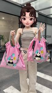 GStar Waterproof Nylon Ballchain Shoulder Handbag Eco-friendly Satchel Shopping Bag Student Commute Bag Large Capacity Lightweight Fitness Travel Bag Ready Stock