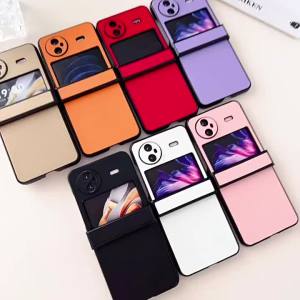 ใช้บังคับ vivo X Flip เคสศัพท์สำหรับหน้าจอพับได้   กระเป๋าหนังแกะแบบมีบานพับป้องกันการตกหล่น