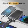 PCMK - Power Bank 22.5W PD Fast Charging 10000mAh High Speed PortUSB Kabel 2in1 - Shark KP103. 