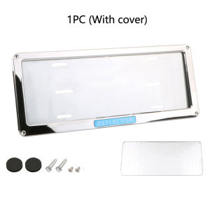 【In stock】2PCS Upgrade License Plate Frame LTO Metal Chrome License Plate Frames Universal Car License LTO Plate Covers Car Plate with Acrylic Cover Car Plate Holder
