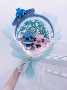 Ready Stock Stitch Angel Couple Babys Breath Bouquet