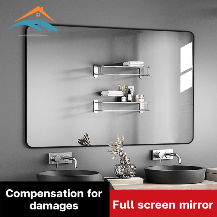 Comprehensive Bathroom mirror Rectangular mirror in the wall Perforated