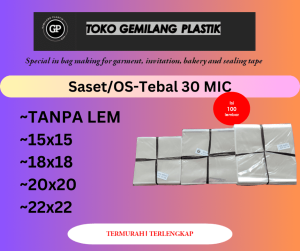 Plastik OPP Lembaran 15x15 / 18x18 / 20x20 / 22x22 / One Sheet / Plastik saset / Plastik Nasi Kotak