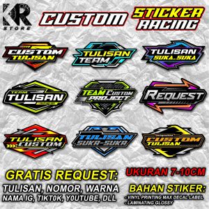 Sticker Custom Racing Sticker Cutting Vinyl | sticker motor | sticker mobil | KR STORE