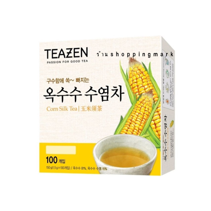 💥สินค้าแท้💥 ชาไหมข้าวโพด Teazen Corn Silk Tea 1 กล่อง มี 40 ซอง ...