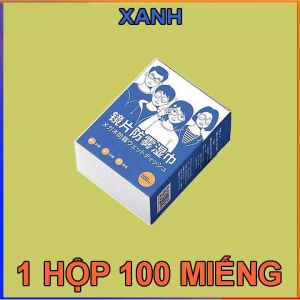 Khăn lau kính Nano hộp 100 miếng khăn giấy chống bám hơi nước giấy lau kính chống mờ sương mồ hôi chống nhờn
