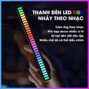 Thanh Led Nháy Theo Nhạc Cảm Biến Âm Thanh Hottrend Trang Trí Decor Máy Tính Tivi Laptop TL01