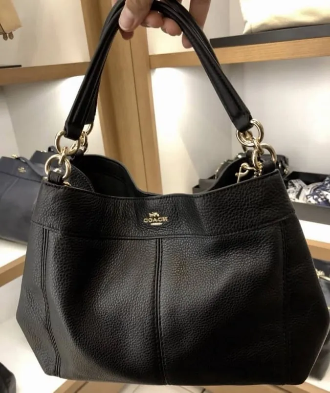 Coach lexy shoulder bag hot sale black