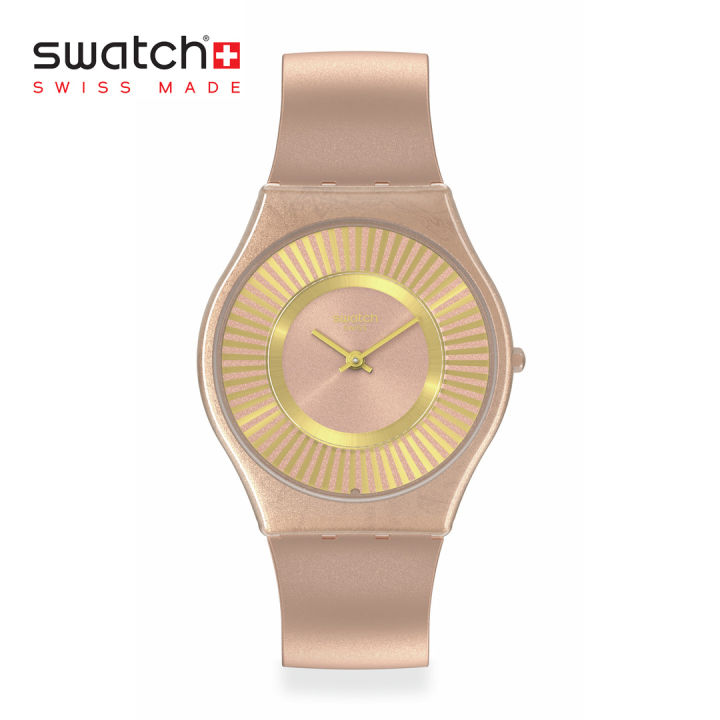 Swatch Skin TAWNY RADIANCE SS08C102 Brown Silicone Strap Watch | Lazada PH