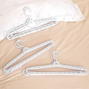 3PCS Retractable Clothes Hanger Adjustable Rotatable Non Slip Clothes Hanger Towel Bed Sheet Hanger Organizer Tools