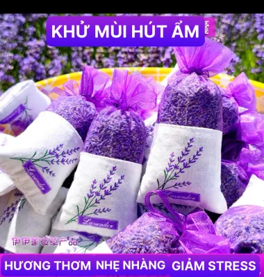TÚI THƠM LAVENDER KHỬ MÙI NHÀ TẮM TOILET LÀM THƠM XE HƠI KHÁNG KHUẨN CÂN BẰNG ĐỘ ẨM CỰC TỐT - TÚI HÚT ẨM MÙI HOA OẢI HƯƠNG TREO TỦ QUẦN ÁO TỦ BẾP ĐUỔI MUỖI CÔN TRÙNG HIỆU QUẢ
