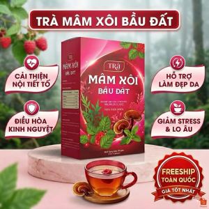Trà Mâm Xôi Bầu Đất Hộp 30 Gói Chính Hãng Cao Cấp - Cải thiện nội tiết tố nữ điều hoà kinh nguyệt sức khoẻ chị em