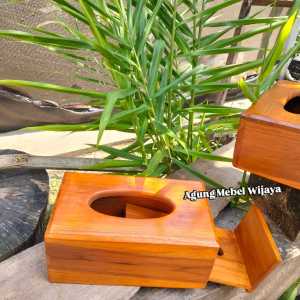 Kotak Tisu Tissue Kayu Minimalis Elegan Model Kotak Panjang Tissue