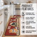 Fat Chef Rugs Cat Kitchen Mats for Floor 2 Piece, Anti Fatigue Floor Mat for Kitchen, Kitchen Floor Mats for in Front of Sink and Cute Kitchen Matt for Standing for Kitchen Decor 17"X30"+17"X47". 